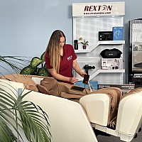 Professioneller Massagesessel REXTON RK7602S-BG mit 4D-Massage und 20 automatischen Massageprogrammen