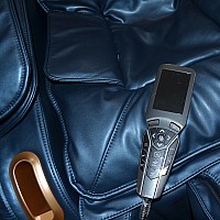 Massagesessel REXTON Z18 mit SL-Track-Mechanismus und Bluetooth-Lautsprechern – Blau
