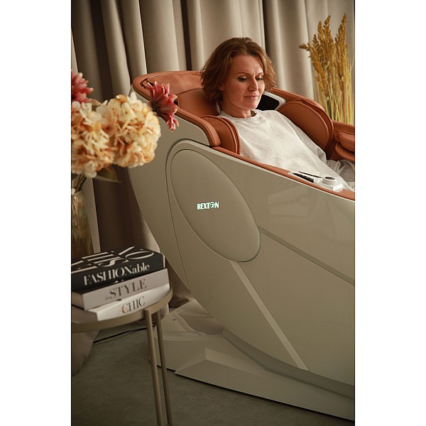 Professioneller Massagesessel REXTON Z91S-Orange mit tiefem 3D-Massage und 7-Zoll-Display