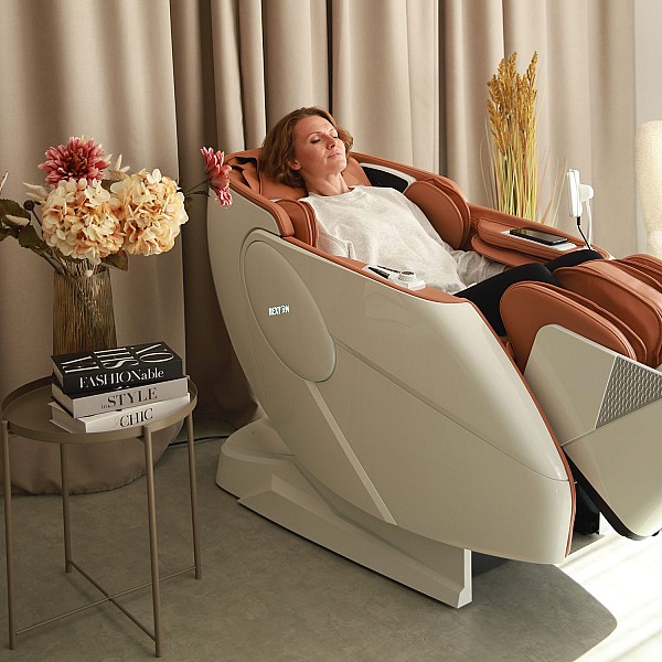 Professioneller Massagesessel REXTON Z91S-Orange mit tiefem 3D-Massage und 7-Zoll-Display